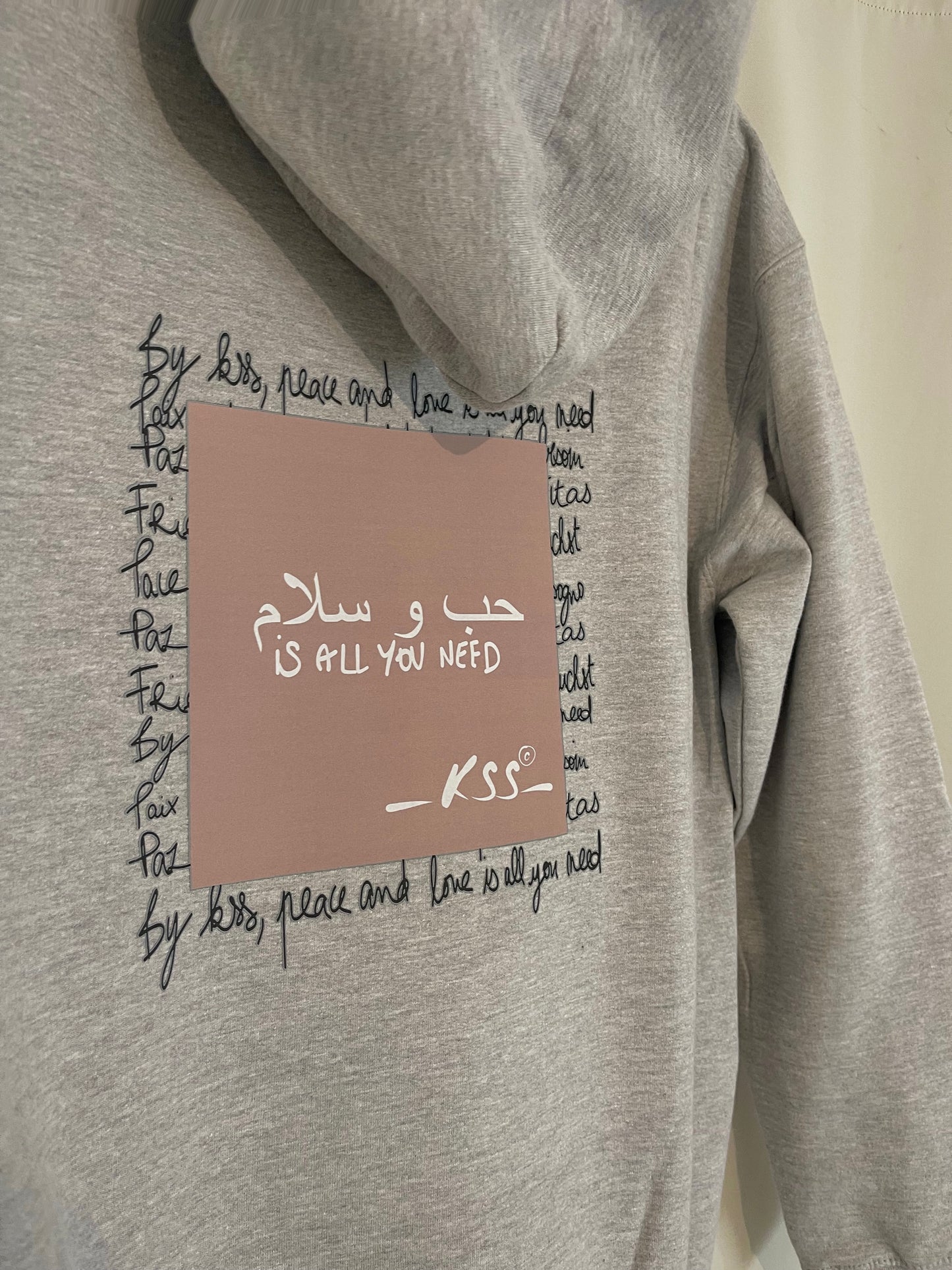 Hoodie Zippé « paix&amour »